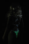 Glow in the Dark Lace Sassy Crop Top and Thong Set