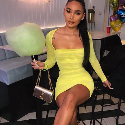 Sexy Mini Dress Neon Sexy Club -  - TheGlowLingerie™️ - TheGlowLingerie™️