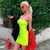 Sexy Slim Mini Dress Neon Sexy Club