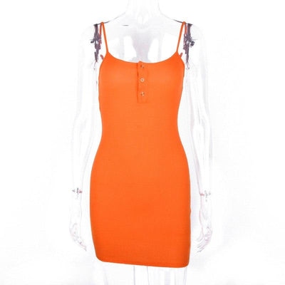 Sexy MiniOrange Dress Neon Sexy Club -  - TheGlowLingerie™️ - TheGlowLingerie™️