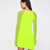 Sexy V-neck Split Dress Neon Sexy Club -  - TheGlowLingerie™️ - TheGlowLingerie™️