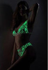 Glow In The Dark Coco Bra and High Charlie Brief Set - Lingerie - TheGlowLingerie - TheGlowLingerie™️